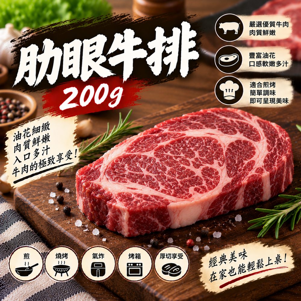 肋眼牛排 200g・煎五分熟
