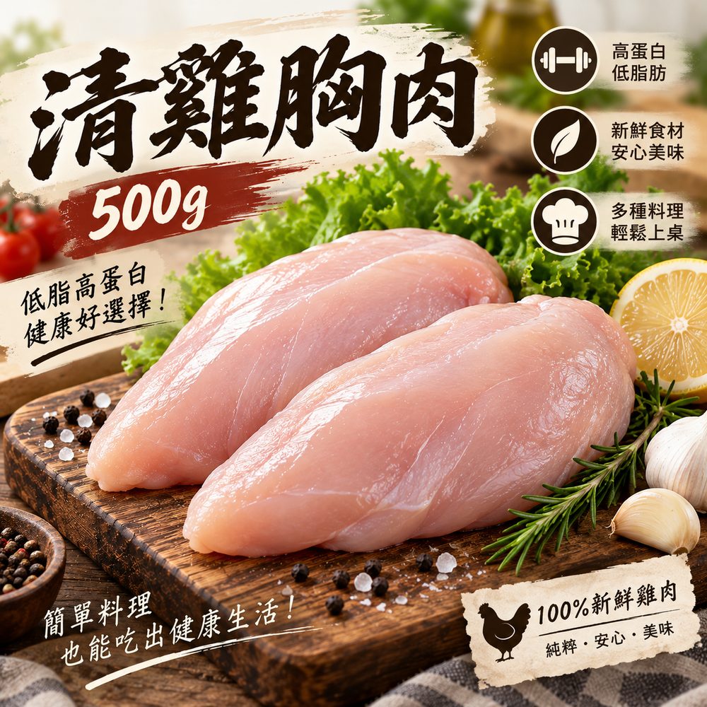 清雞胸肉 500g・低脂高蛋白