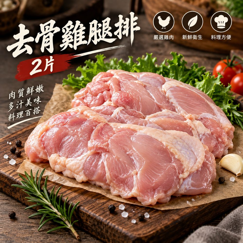 去骨雞腿排 2 片裝・煎烤氣炸