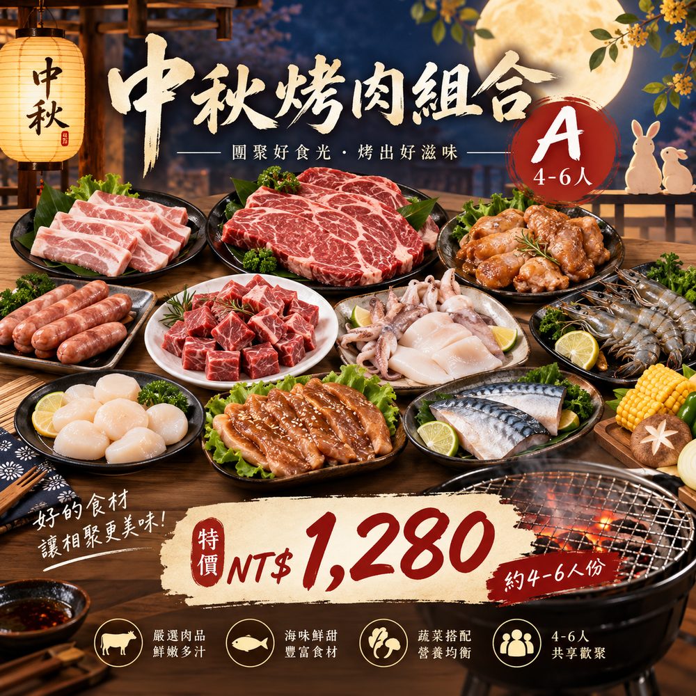 中秋烤肉組合 A(4–6 人)